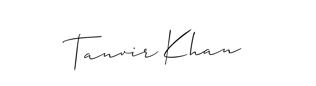 Make a short Tanvir Khan signature style. Manage your documents anywhere anytime using Allison_Script. Create and add eSignatures, submit forms, share and send files easily. Tanvir Khan signature style 2 images and pictures png