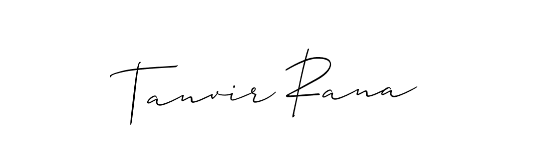 Create a beautiful signature design for name Tanvir Rana. With this signature (Allison_Script) fonts, you can make a handwritten signature for free. Tanvir Rana signature style 2 images and pictures png