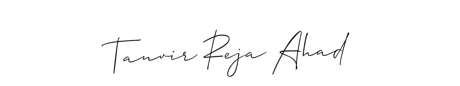 This is the best signature style for the Tanvir Reja Ahad name. Also you like these signature font (Allison_Script). Mix name signature. Tanvir Reja Ahad signature style 2 images and pictures png