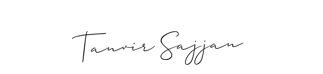 This is the best signature style for the Tanvir Sajjan name. Also you like these signature font (Allison_Script). Mix name signature. Tanvir Sajjan signature style 2 images and pictures png