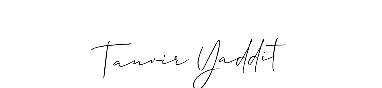 Make a short Tanvir Yaddit signature style. Manage your documents anywhere anytime using Allison_Script. Create and add eSignatures, submit forms, share and send files easily. Tanvir Yaddit signature style 2 images and pictures png
