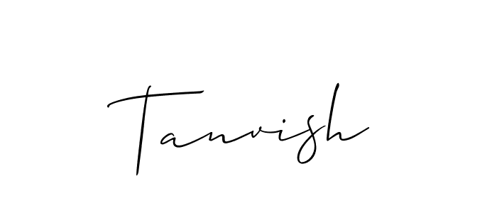 The best way (Allison_Script) to make a short signature is to pick only two or three words in your name. The name Tanvish include a total of six letters. For converting this name. Tanvish signature style 2 images and pictures png