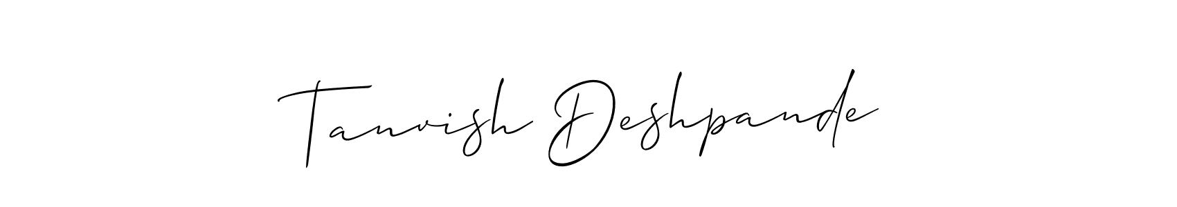 Make a beautiful signature design for name Tanvish Deshpande. Use this online signature maker to create a handwritten signature for free. Tanvish Deshpande signature style 2 images and pictures png