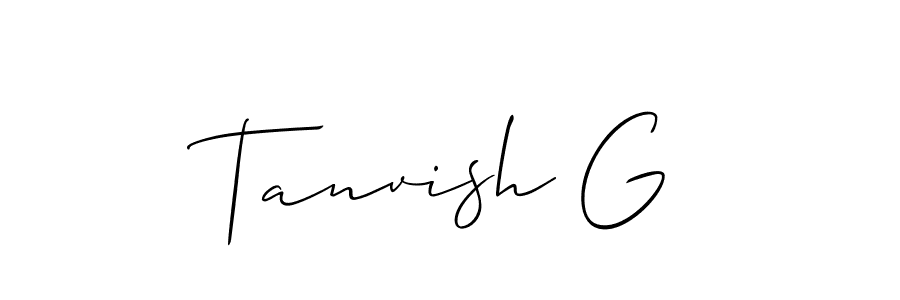 This is the best signature style for the Tanvish G name. Also you like these signature font (Allison_Script). Mix name signature. Tanvish G signature style 2 images and pictures png