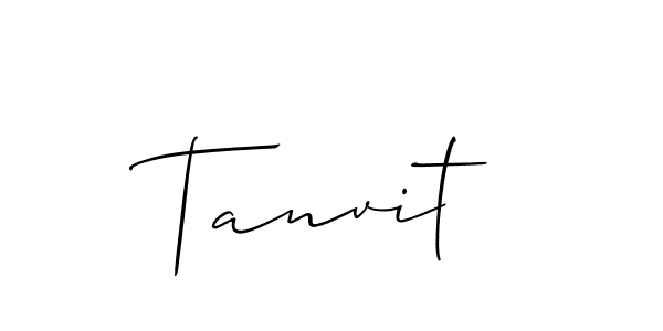 Make a beautiful signature design for name Tanvit. With this signature (Allison_Script) style, you can create a handwritten signature for free. Tanvit signature style 2 images and pictures png