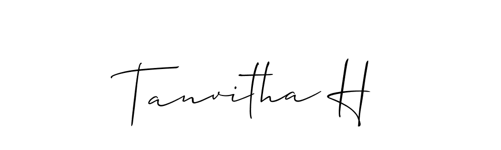 How to Draw Tanvitha H signature style? Allison_Script is a latest design signature styles for name Tanvitha H. Tanvitha H signature style 2 images and pictures png