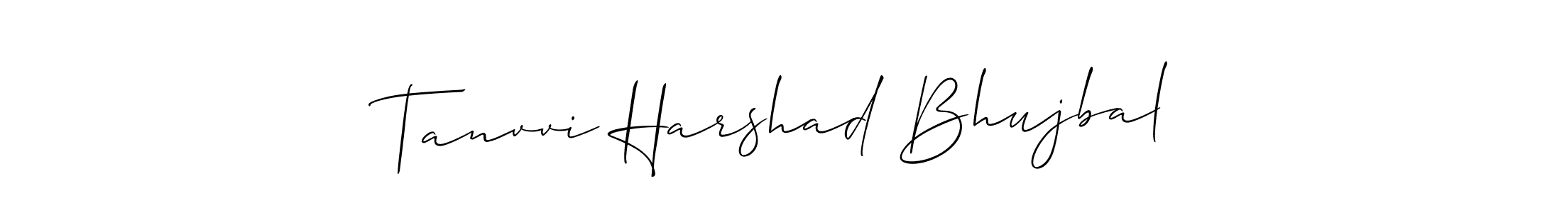 Make a beautiful signature design for name Tanvvi Harshad Bhujbal. With this signature (Allison_Script) style, you can create a handwritten signature for free. Tanvvi Harshad Bhujbal signature style 2 images and pictures png