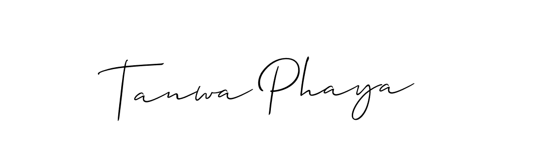 Use a signature maker to create a handwritten signature online. With this signature software, you can design (Allison_Script) your own signature for name Tanwa Phaya. Tanwa Phaya signature style 2 images and pictures png