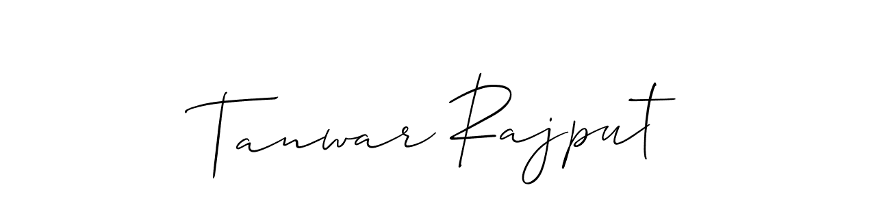 Make a beautiful signature design for name Tanwar Rajput. With this signature (Allison_Script) style, you can create a handwritten signature for free. Tanwar Rajput signature style 2 images and pictures png