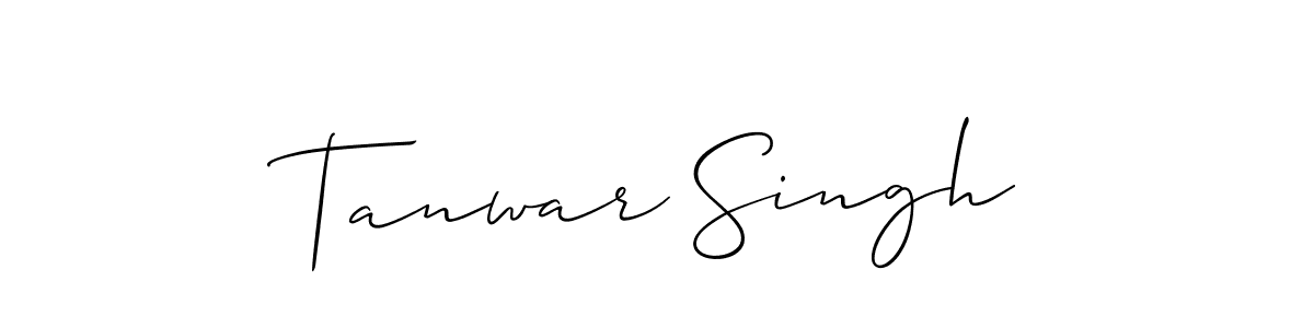 You should practise on your own different ways (Allison_Script) to write your name (Tanwar Singh) in signature. don't let someone else do it for you. Tanwar Singh signature style 2 images and pictures png