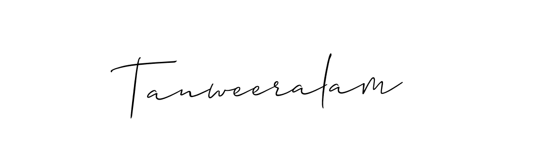 Create a beautiful signature design for name Tanweeralam. With this signature (Allison_Script) fonts, you can make a handwritten signature for free. Tanweeralam signature style 2 images and pictures png