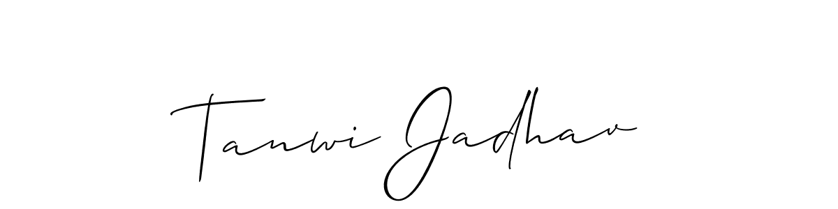 How to Draw Tanwi Jadhav signature style? Allison_Script is a latest design signature styles for name Tanwi Jadhav. Tanwi Jadhav signature style 2 images and pictures png