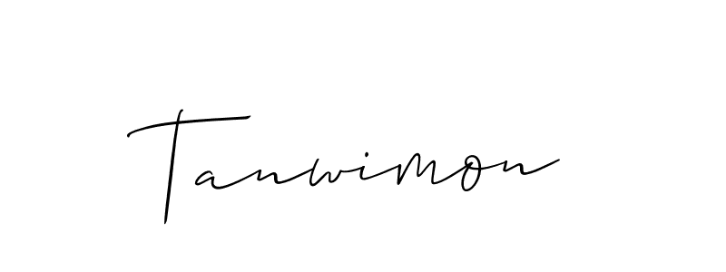 Use a signature maker to create a handwritten signature online. With this signature software, you can design (Allison_Script) your own signature for name Tanwimon. Tanwimon signature style 2 images and pictures png