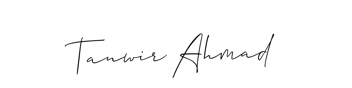 Design your own signature with our free online signature maker. With this signature software, you can create a handwritten (Allison_Script) signature for name Tanwir Ahmad. Tanwir Ahmad signature style 2 images and pictures png