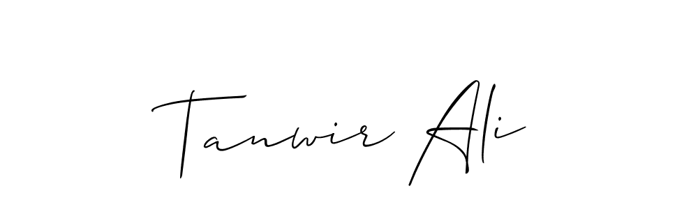 How to make Tanwir Ali signature? Allison_Script is a professional autograph style. Create handwritten signature for Tanwir Ali name. Tanwir Ali signature style 2 images and pictures png