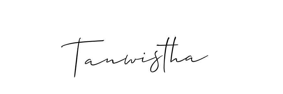 Use a signature maker to create a handwritten signature online. With this signature software, you can design (Allison_Script) your own signature for name Tanwistha. Tanwistha signature style 2 images and pictures png