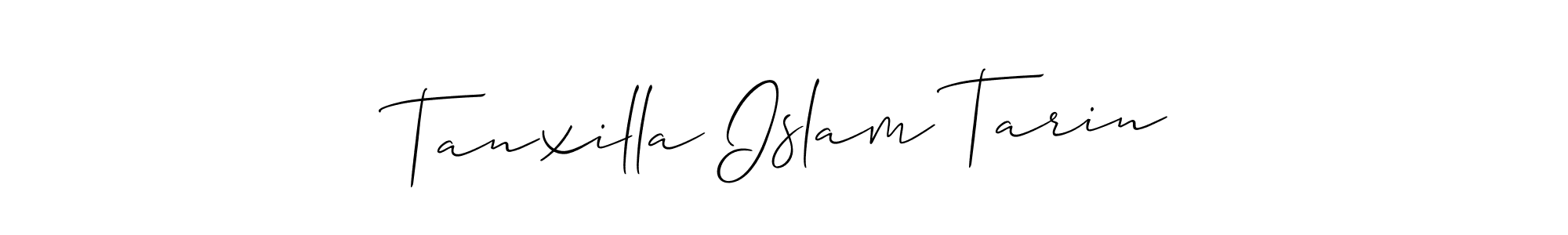 Design your own signature with our free online signature maker. With this signature software, you can create a handwritten (Allison_Script) signature for name Tanxilla Islam Tarin. Tanxilla Islam Tarin signature style 2 images and pictures png