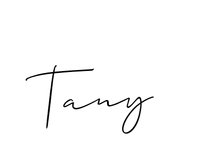 How to make Tany name signature. Use Allison_Script style for creating short signs online. This is the latest handwritten sign. Tany signature style 2 images and pictures png