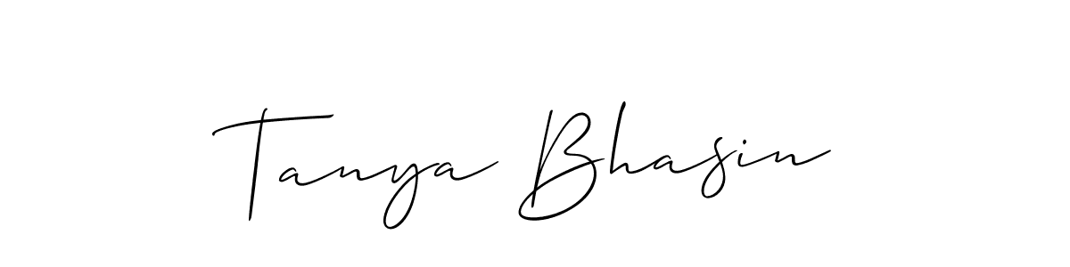 Tanya Bhasin stylish signature style. Best Handwritten Sign (Allison_Script) for my name. Handwritten Signature Collection Ideas for my name Tanya Bhasin. Tanya Bhasin signature style 2 images and pictures png