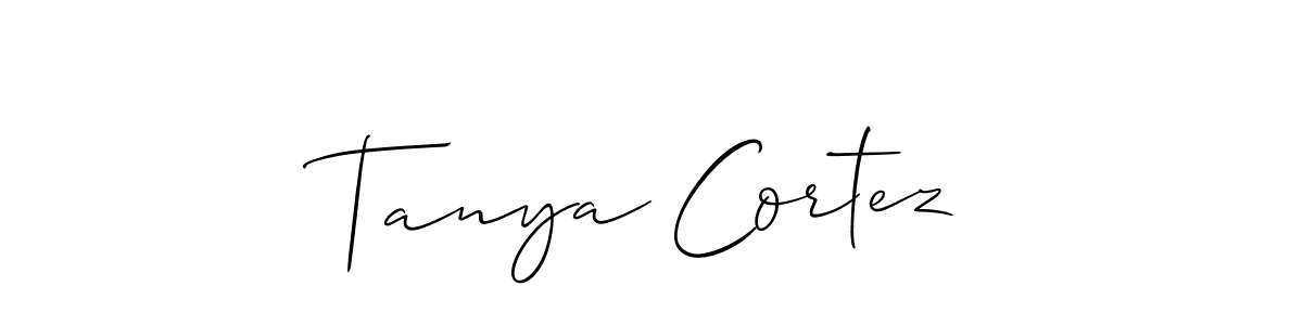 How to Draw Tanya Cortez signature style? Allison_Script is a latest design signature styles for name Tanya Cortez. Tanya Cortez signature style 2 images and pictures png