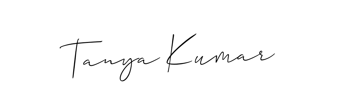 The best way (Allison_Script) to make a short signature is to pick only two or three words in your name. The name Tanya Kumar include a total of six letters. For converting this name. Tanya Kumar signature style 2 images and pictures png