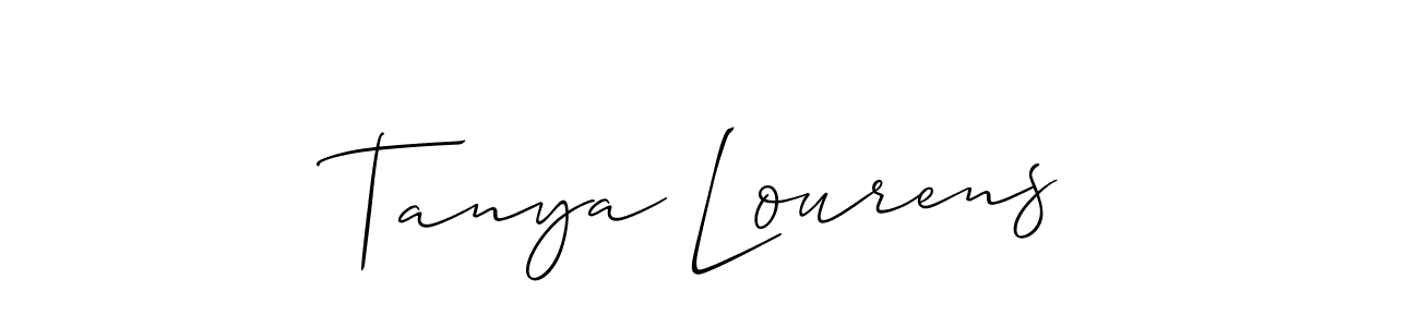 Similarly Allison_Script is the best handwritten signature design. Signature creator online .You can use it as an online autograph creator for name Tanya Lourens. Tanya Lourens signature style 2 images and pictures png