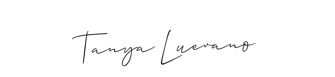 How to make Tanya Luevano signature? Allison_Script is a professional autograph style. Create handwritten signature for Tanya Luevano name. Tanya Luevano signature style 2 images and pictures png