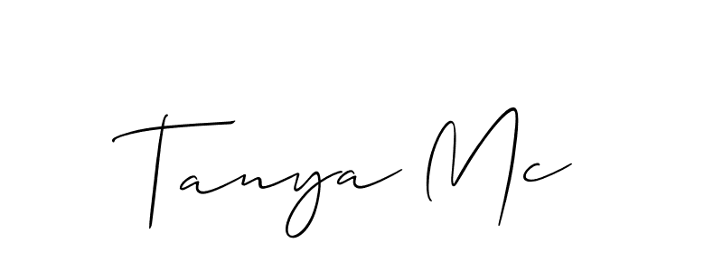 Also You can easily find your signature by using the search form. We will create Tanya Mc name handwritten signature images for you free of cost using Allison_Script sign style. Tanya Mc signature style 2 images and pictures png