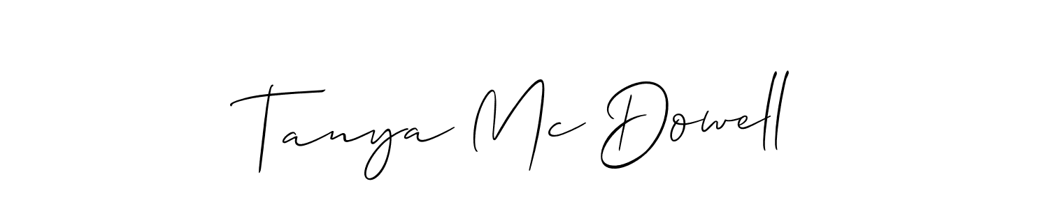 How to make Tanya Mc Dowell name signature. Use Allison_Script style for creating short signs online. This is the latest handwritten sign. Tanya Mc Dowell signature style 2 images and pictures png