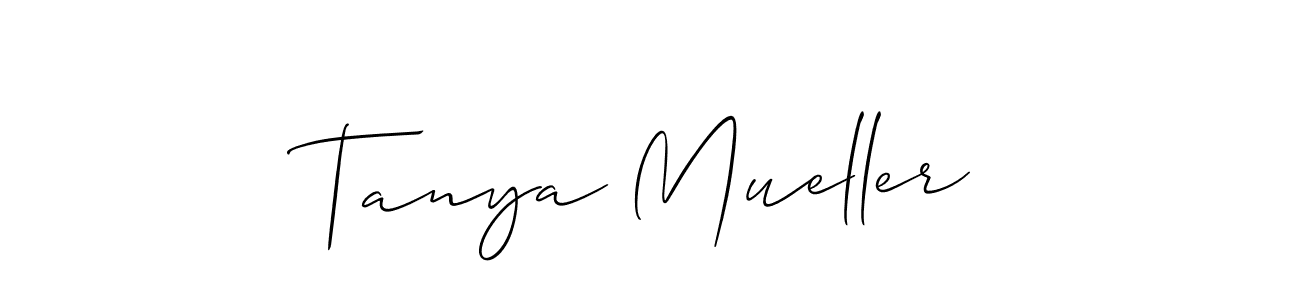 Use a signature maker to create a handwritten signature online. With this signature software, you can design (Allison_Script) your own signature for name Tanya Mueller. Tanya Mueller signature style 2 images and pictures png