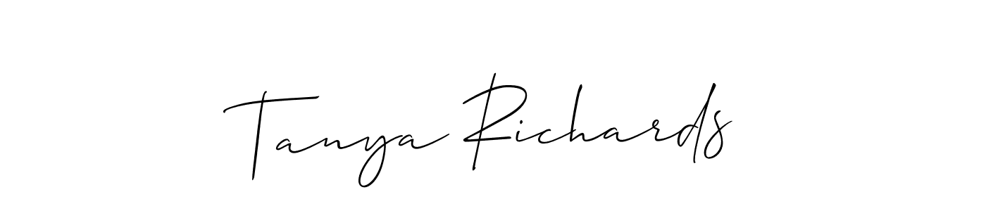 Also we have Tanya Richards name is the best signature style. Create professional handwritten signature collection using Allison_Script autograph style. Tanya Richards signature style 2 images and pictures png