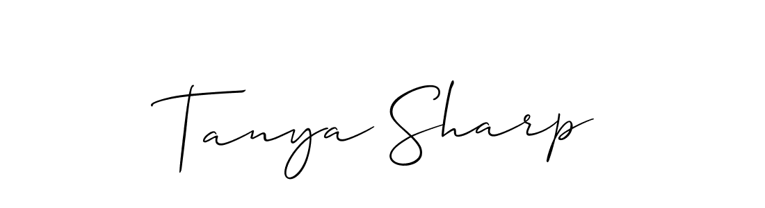 Use a signature maker to create a handwritten signature online. With this signature software, you can design (Allison_Script) your own signature for name Tanya Sharp. Tanya Sharp signature style 2 images and pictures png