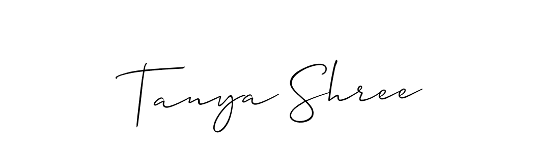 How to Draw Tanya Shree signature style? Allison_Script is a latest design signature styles for name Tanya Shree. Tanya Shree signature style 2 images and pictures png