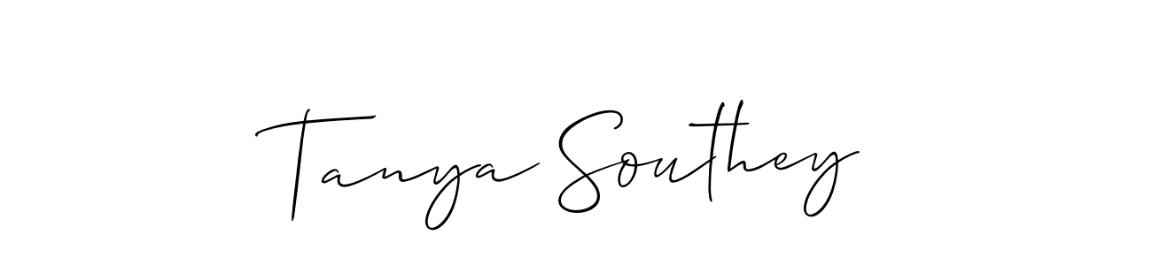 Best and Professional Signature Style for Tanya Southey. Allison_Script Best Signature Style Collection. Tanya Southey signature style 2 images and pictures png