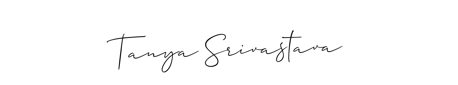Use a signature maker to create a handwritten signature online. With this signature software, you can design (Allison_Script) your own signature for name Tanya Srivastava. Tanya Srivastava signature style 2 images and pictures png