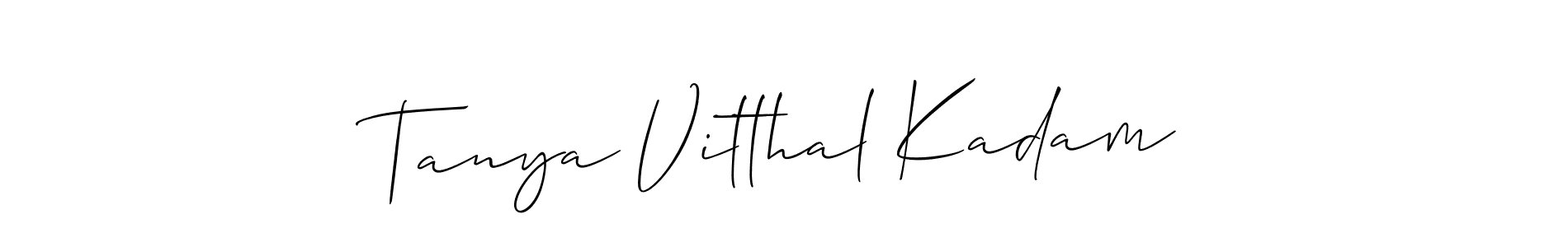 Design your own signature with our free online signature maker. With this signature software, you can create a handwritten (Allison_Script) signature for name Tanya Vitthal Kadam. Tanya Vitthal Kadam signature style 2 images and pictures png