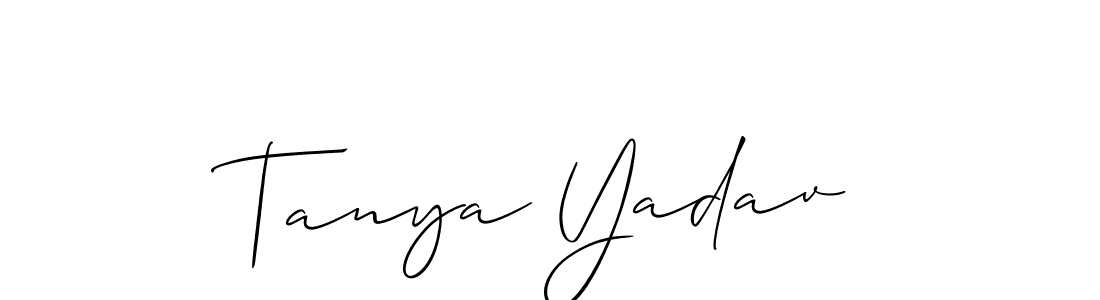 Tanya Yadav stylish signature style. Best Handwritten Sign (Allison_Script) for my name. Handwritten Signature Collection Ideas for my name Tanya Yadav. Tanya Yadav signature style 2 images and pictures png