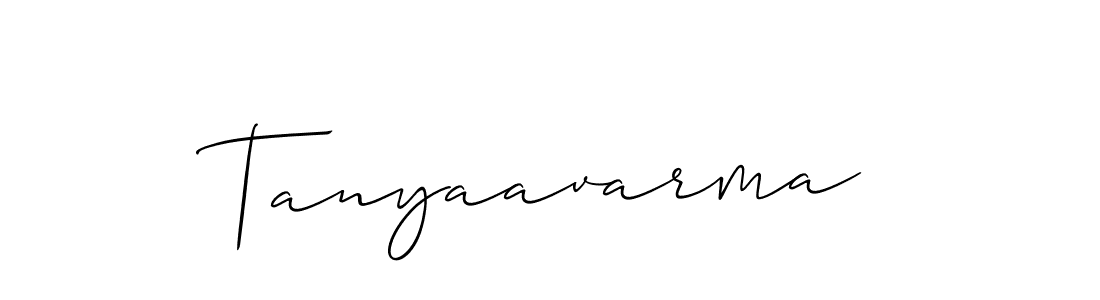 Make a beautiful signature design for name Tanyaavarma. With this signature (Allison_Script) style, you can create a handwritten signature for free. Tanyaavarma signature style 2 images and pictures png