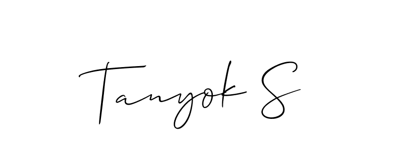 You can use this online signature creator to create a handwritten signature for the name Tanyok S. This is the best online autograph maker. Tanyok S signature style 2 images and pictures png