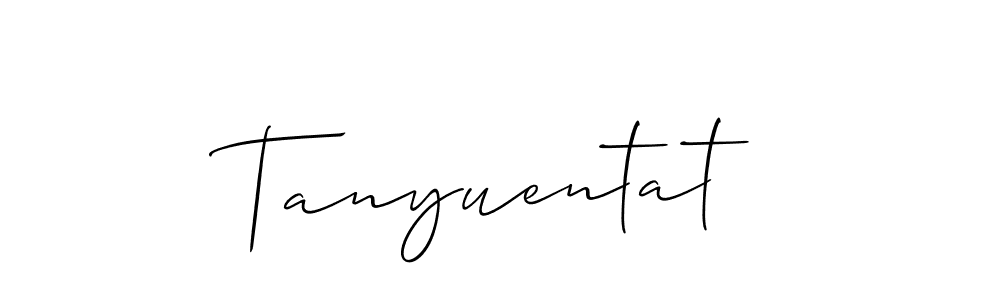 Design your own signature with our free online signature maker. With this signature software, you can create a handwritten (Allison_Script) signature for name Tanyuentat. Tanyuentat signature style 2 images and pictures png