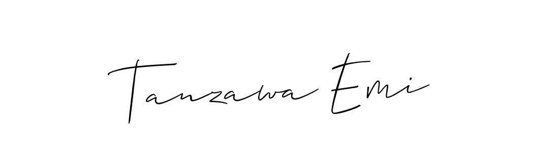 You should practise on your own different ways (Allison_Script) to write your name (Tanzawa Emi) in signature. don't let someone else do it for you. Tanzawa Emi signature style 2 images and pictures png