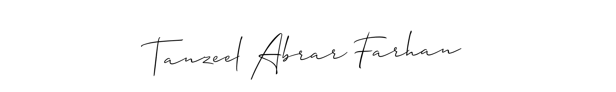 Here are the top 10 professional signature styles for the name Tanzeel Abrar Farhan. These are the best autograph styles you can use for your name. Tanzeel Abrar Farhan signature style 2 images and pictures png