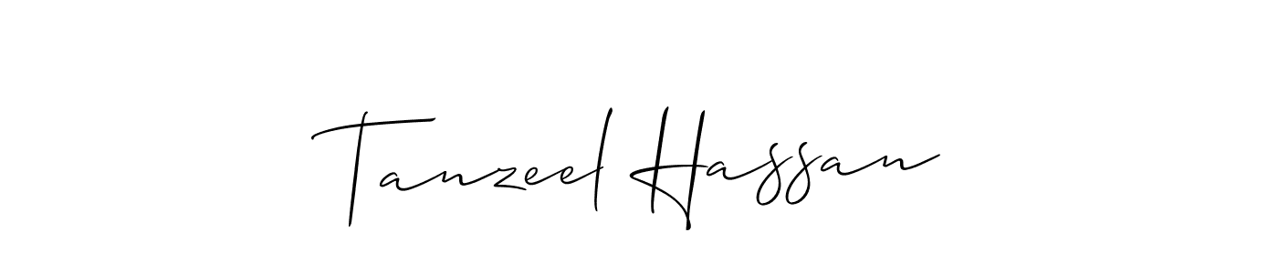 It looks lik you need a new signature style for name Tanzeel Hassan. Design unique handwritten (Allison_Script) signature with our free signature maker in just a few clicks. Tanzeel Hassan signature style 2 images and pictures png