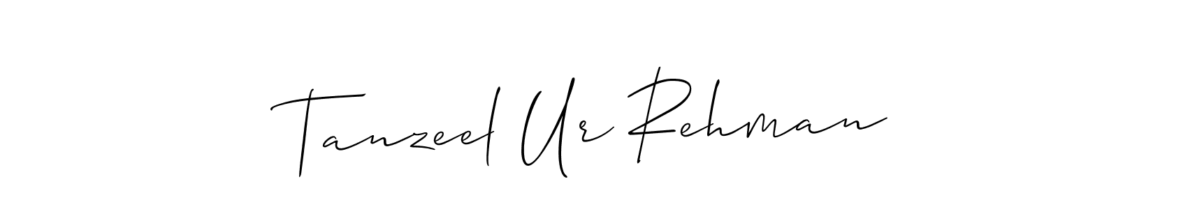 Tanzeel Ur Rehman stylish signature style. Best Handwritten Sign (Allison_Script) for my name. Handwritten Signature Collection Ideas for my name Tanzeel Ur Rehman. Tanzeel Ur Rehman signature style 2 images and pictures png