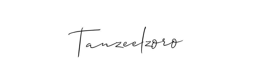 Create a beautiful signature design for name Tanzeelzoro. With this signature (Allison_Script) fonts, you can make a handwritten signature for free. Tanzeelzoro signature style 2 images and pictures png