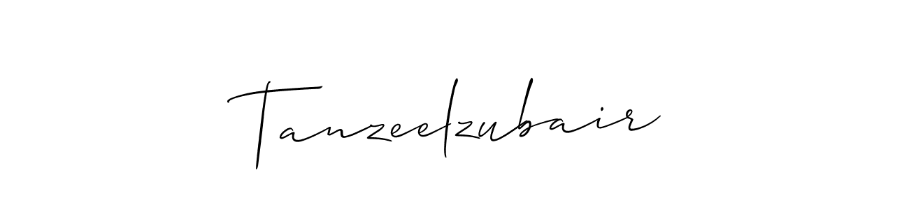 Allison_Script is a professional signature style that is perfect for those who want to add a touch of class to their signature. It is also a great choice for those who want to make their signature more unique. Get Tanzeelzubair name to fancy signature for free. Tanzeelzubair signature style 2 images and pictures png