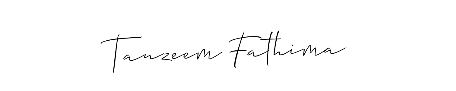 Tanzeem Fathima stylish signature style. Best Handwritten Sign (Allison_Script) for my name. Handwritten Signature Collection Ideas for my name Tanzeem Fathima. Tanzeem Fathima signature style 2 images and pictures png