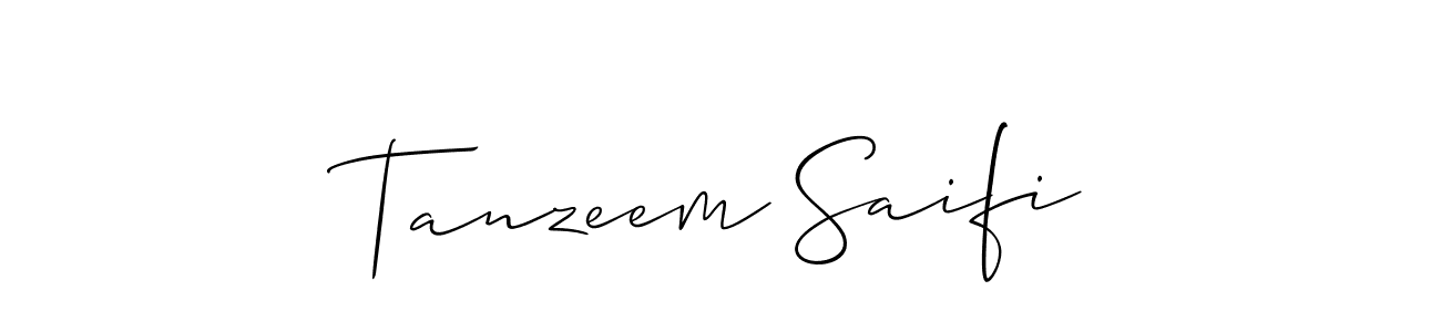 Make a beautiful signature design for name Tanzeem Saifi. Use this online signature maker to create a handwritten signature for free. Tanzeem Saifi signature style 2 images and pictures png