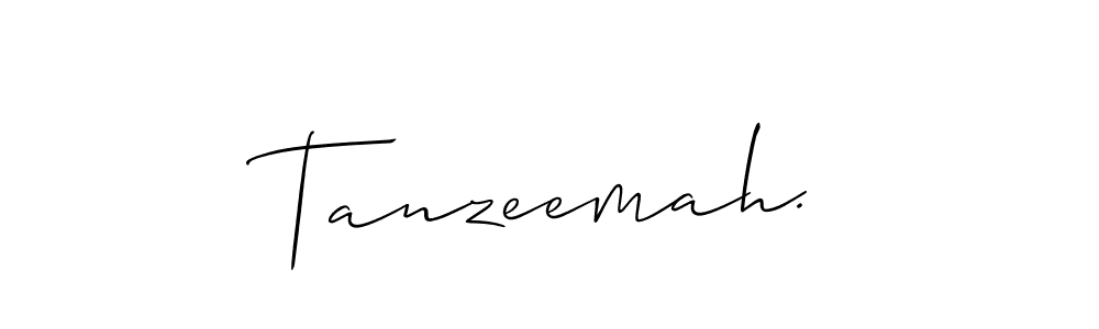 Similarly Allison_Script is the best handwritten signature design. Signature creator online .You can use it as an online autograph creator for name Tanzeemah.. Tanzeemah. signature style 2 images and pictures png