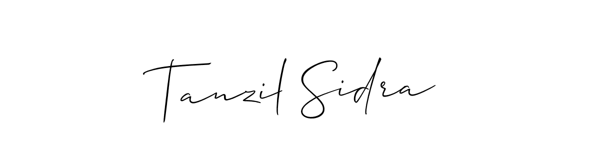 Best and Professional Signature Style for Tanzil Sidra. Allison_Script Best Signature Style Collection. Tanzil Sidra signature style 2 images and pictures png